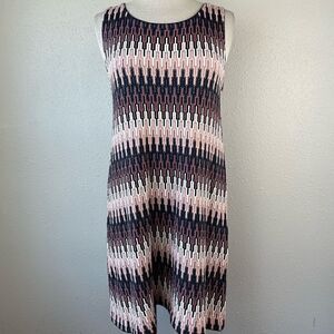 Nine West Sleeveless Midi Dress Size L EUC